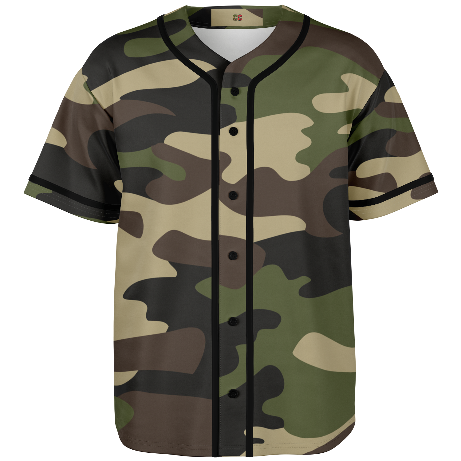 Camo Baseball Jersey | Classic Green Camouflage