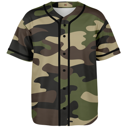 Camo Baseball Jersey | Classic Green Camouflage