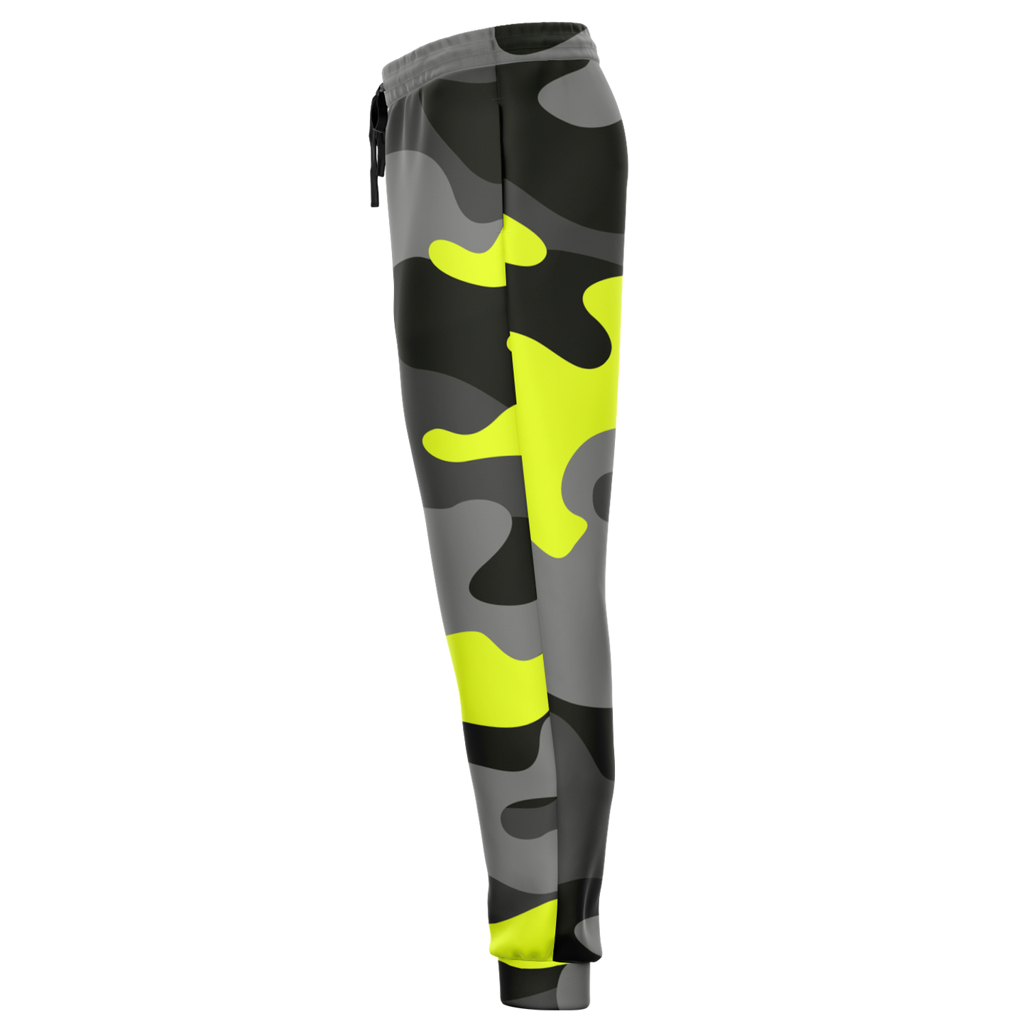 Camo Joggers | Unisex | Black, Gray & Yellow