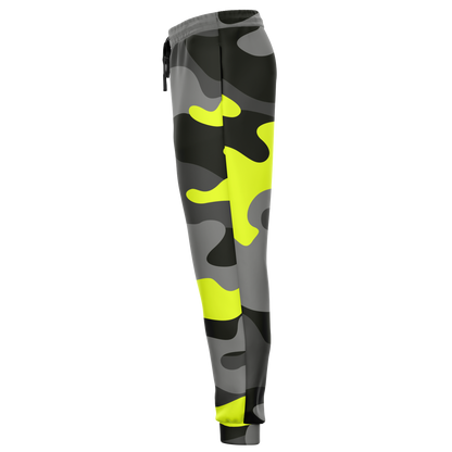 Camo Joggers | Unisex | Black, Gray & Yellow