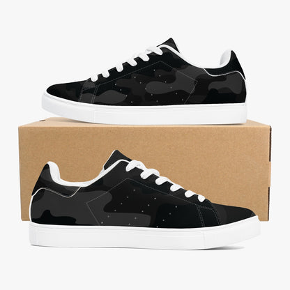 Camo Sneakers | Classic Low-Top Leather | Black