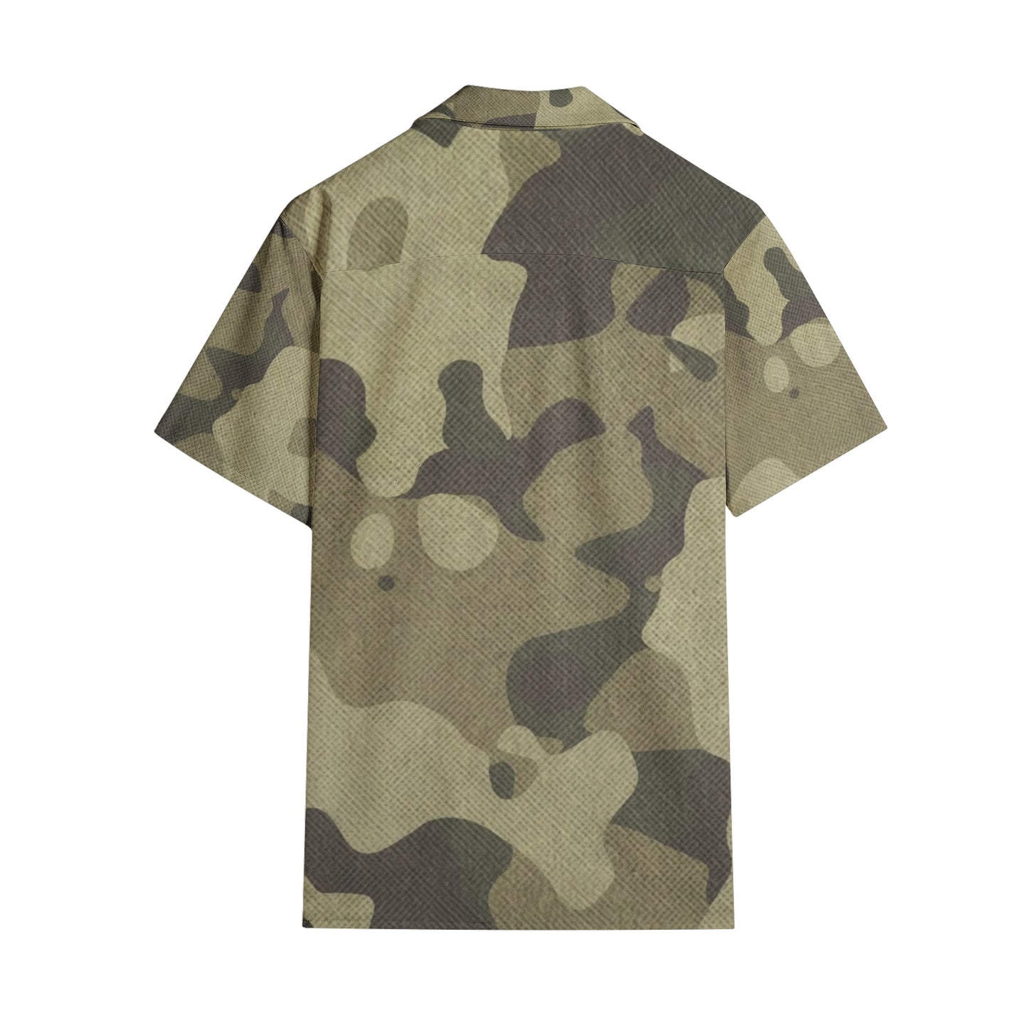 Cotton Camo Shirt For Men | Green Fabric Short-Sleeve