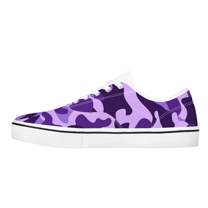 Camo Skate Shoes | Purple, Blue, and Mauve Camouflage