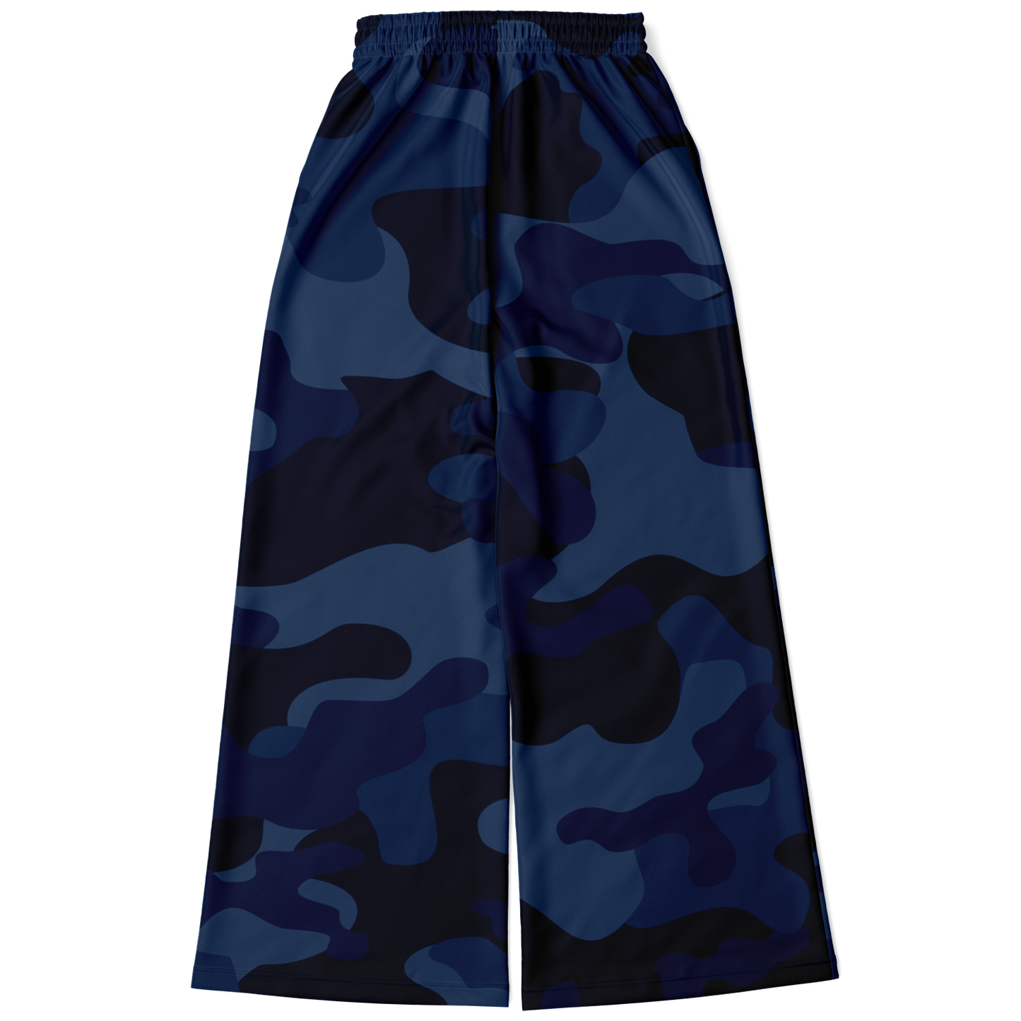 Camo Wide Leg Pants | Deep Blue Camouflage