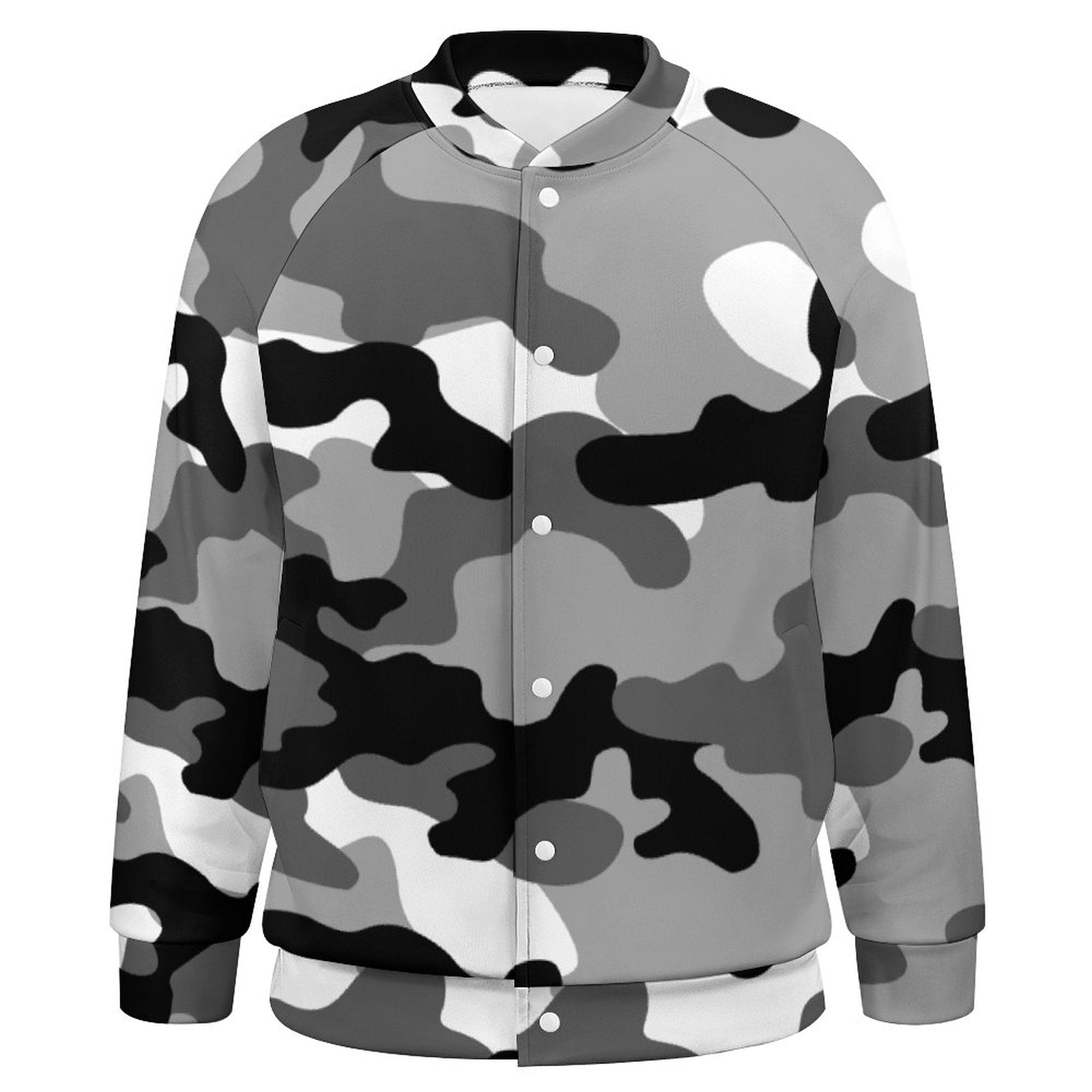 Men's Camo Jacket | Black, White & Gray Camouflage