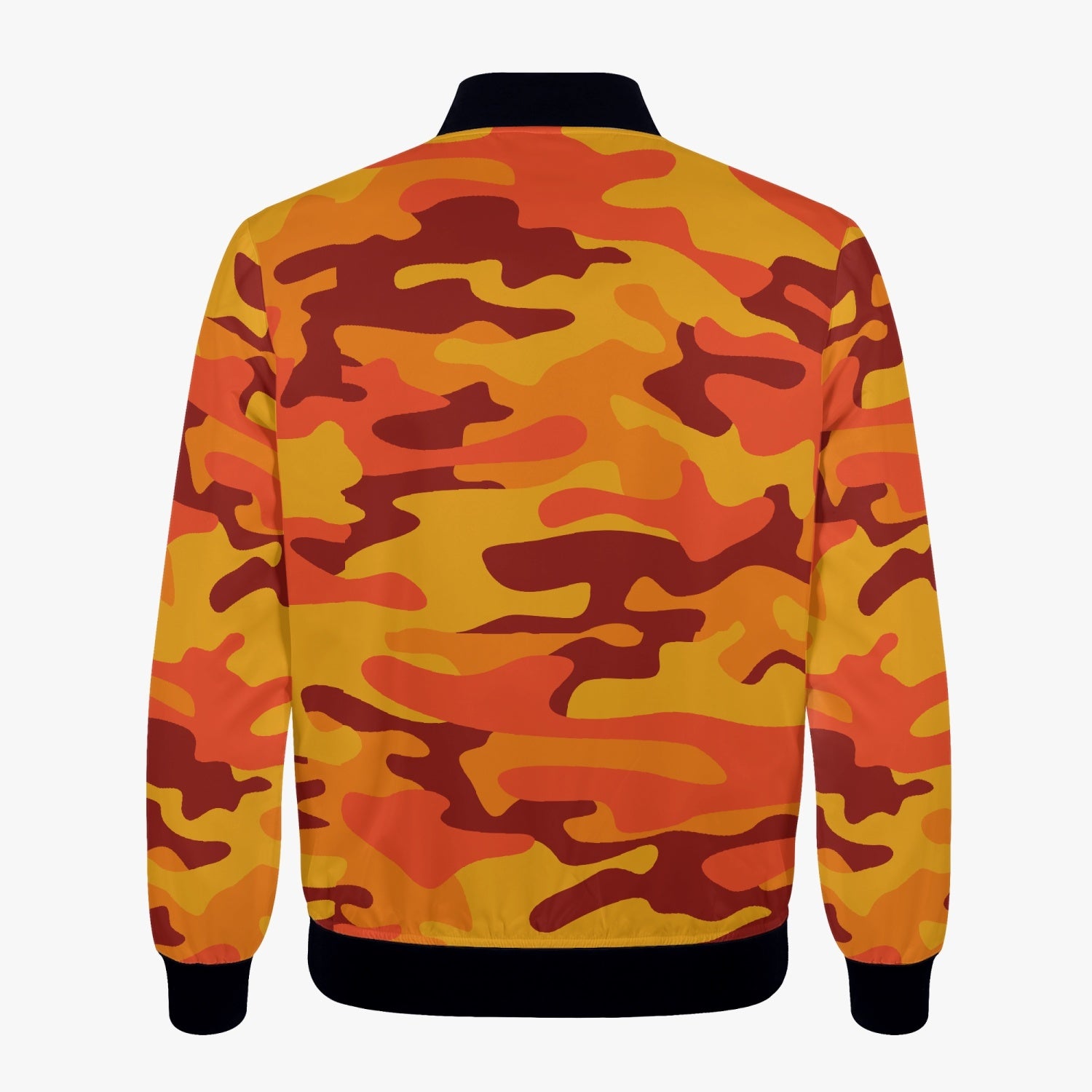 Women's Camo Bomber Jacket | Orange and Red Camouflage