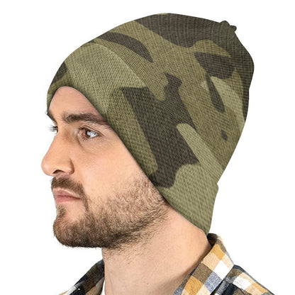 Camo Beanie | Green Fabric Camouflage