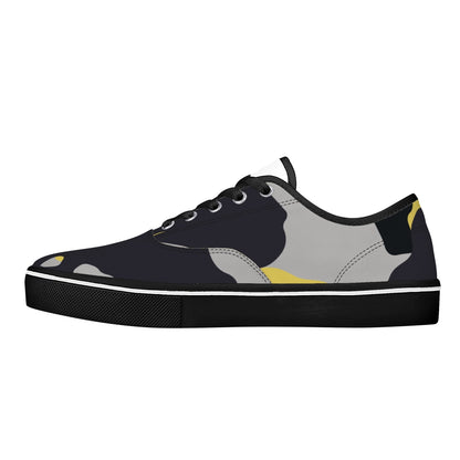 Camo Skate Shoes | Yellow, Black, and Silver Camouflage