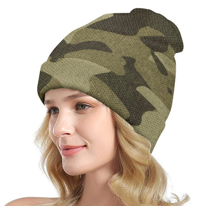 Camo Beanie | Green Fabric Camouflage