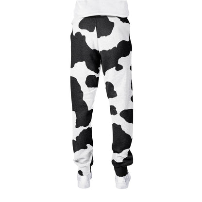 Men's Camo Track Pants | Black & White Cow