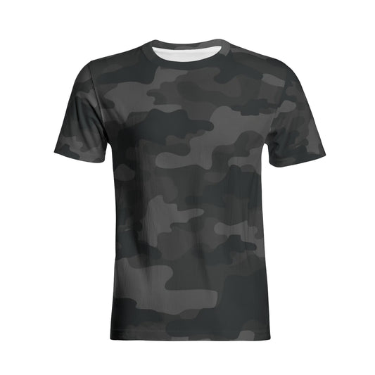 Camo T-shirt | Cotton | Unisex | Black Camouflage