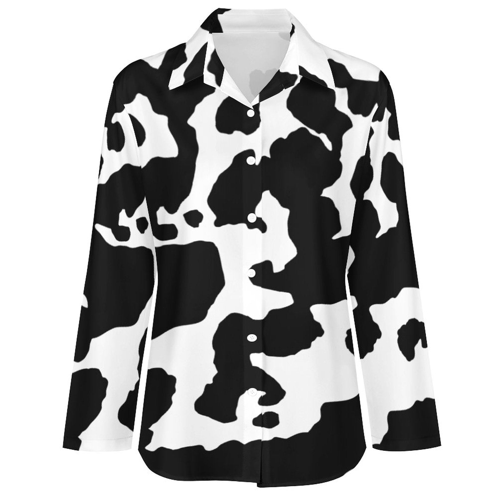 Women's Button-Up Camo Shirt | Black & White