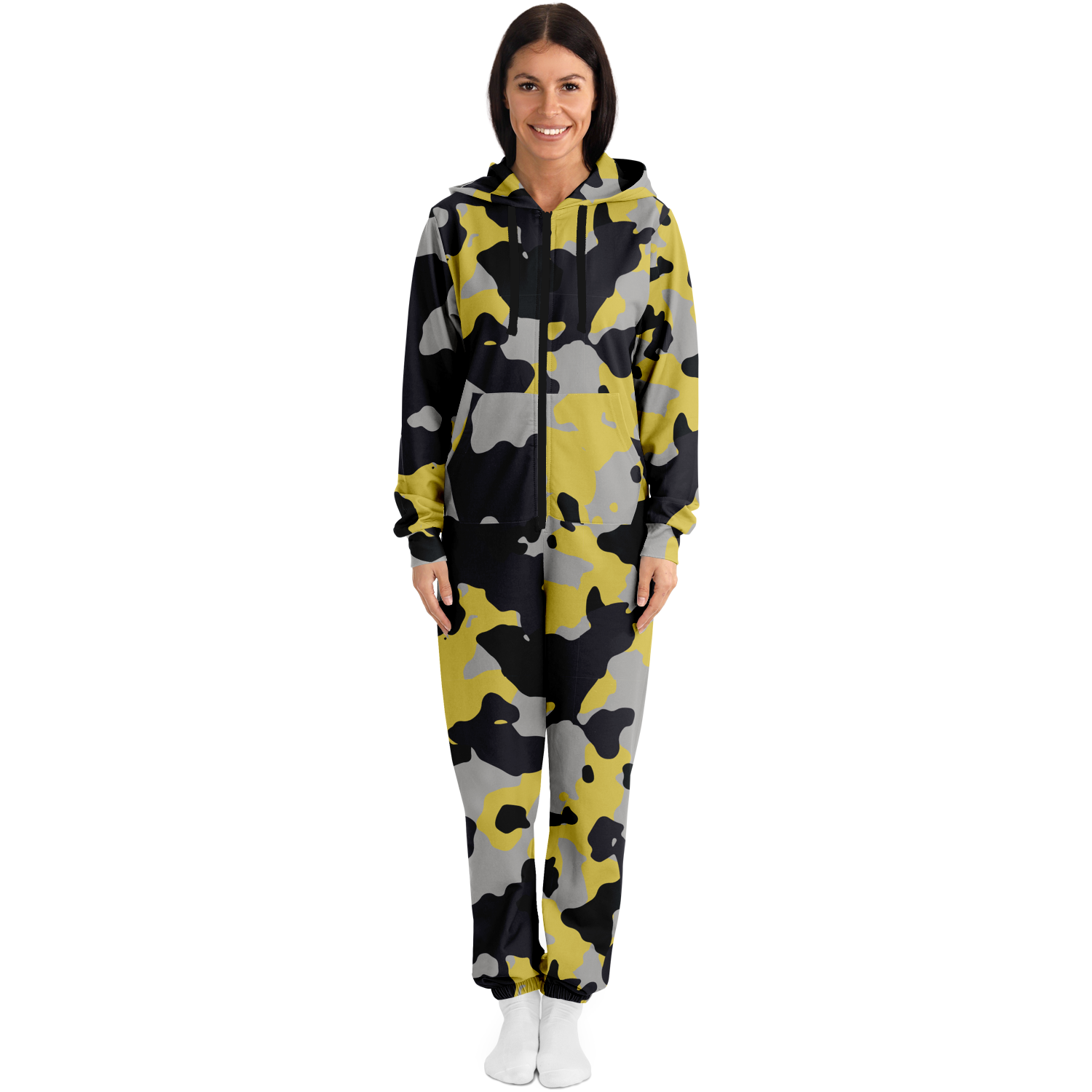 Camo Onesie | Yellow, Black and Silver Camouflage