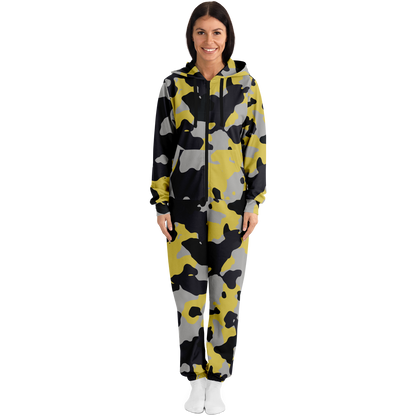 Camo Onesie | Yellow, Black and Silver Camouflage