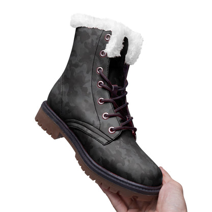 Snow Camo Boots | Black Army Camouflage