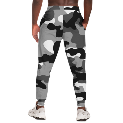 Camo Joggers | Unisex | Black, White & Gray