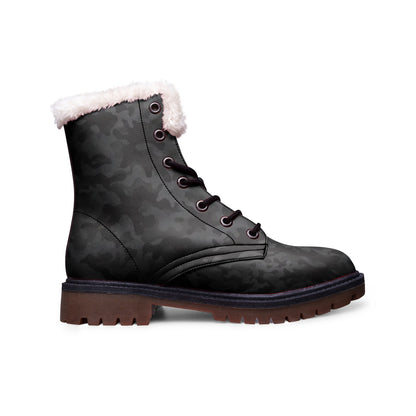 Snow Camo Boots | Black Army Camouflage