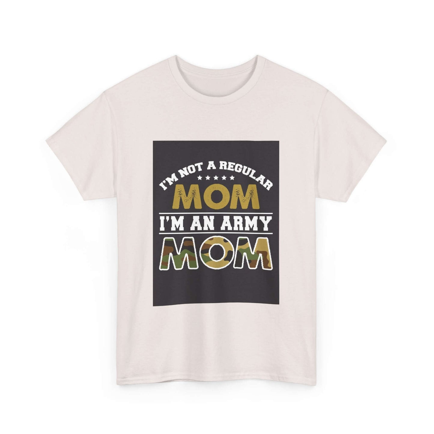 T-shirt « Je suis une maman militaire » | T-shirt en coton épais 2025