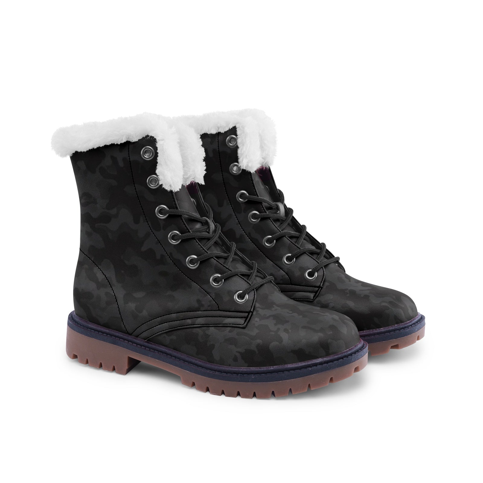 Snow Camo Boots | Black Army Camouflage