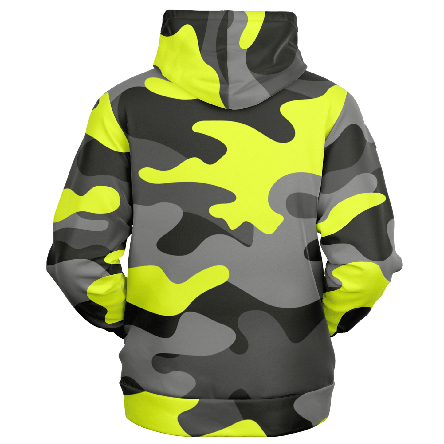 Zip-Up Hoodie | Yellow, Black, and Gray Camouflage