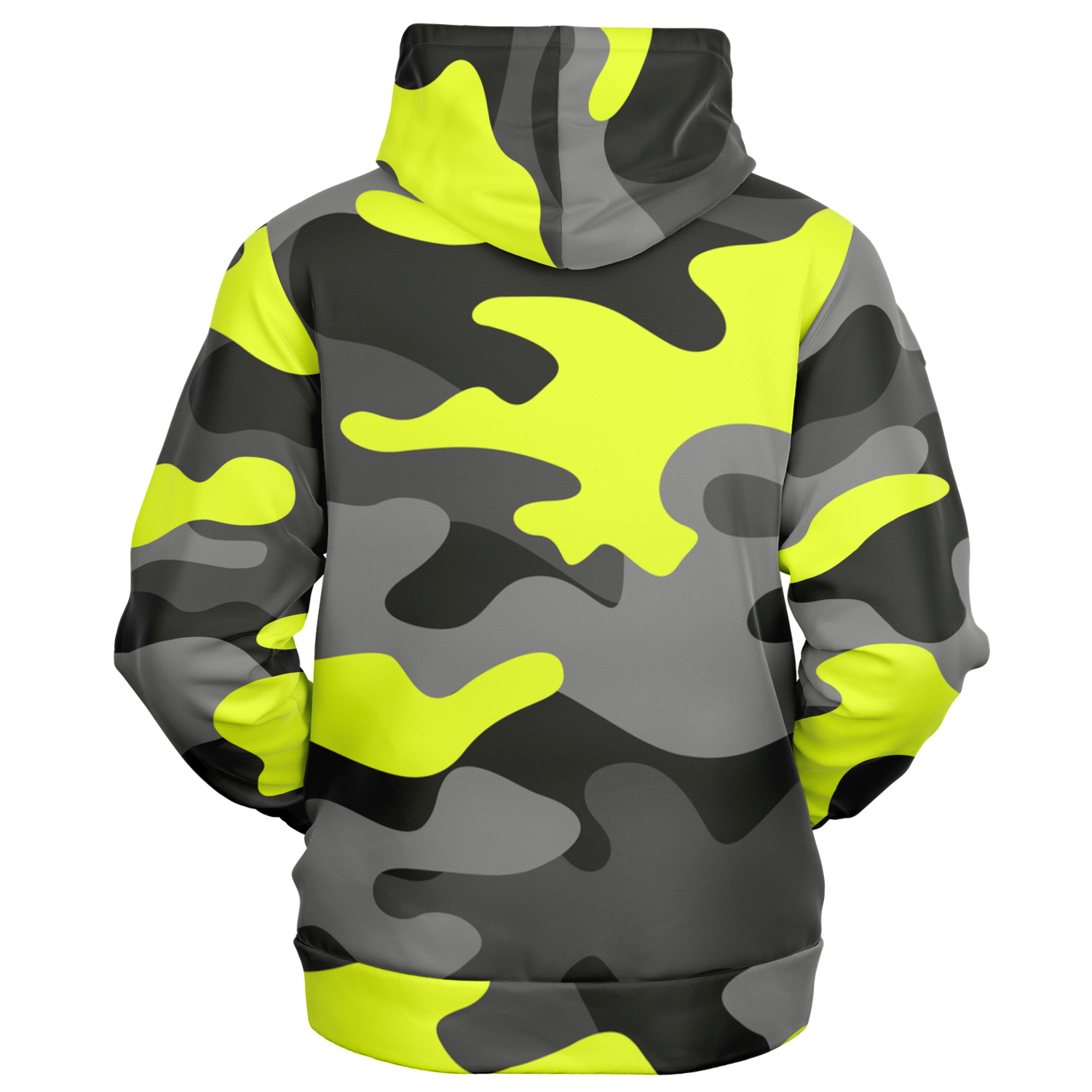 Zip-Up Hoodie | Yellow, Black, and Gray Camouflage