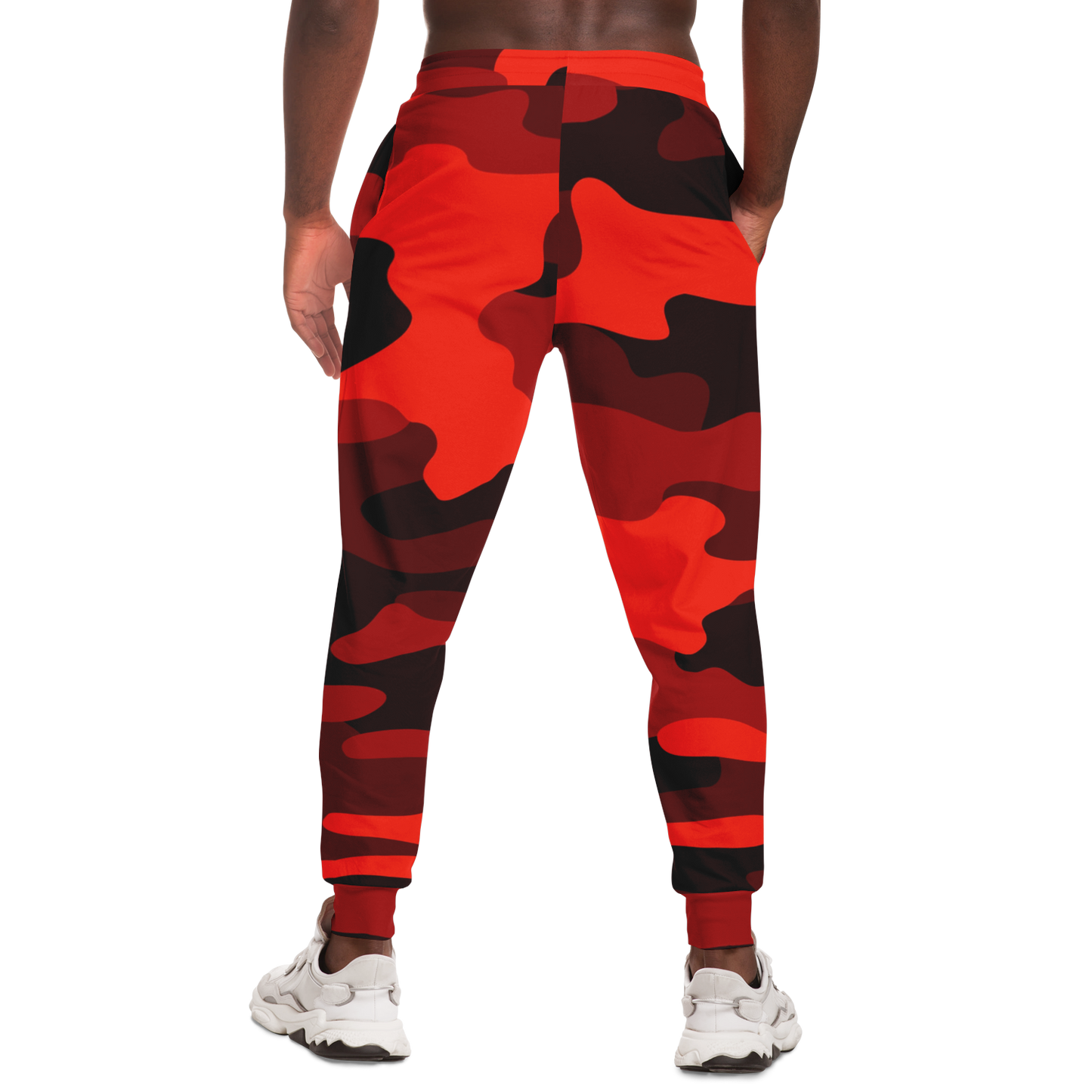 Camo Sweatpants | Unisex | Scarlet Red & Black