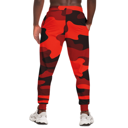 Camo Sweatpants | Unisex | Scarlet Red & Black