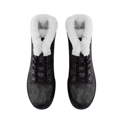 Snow Camo Boots | Black Army Camouflage