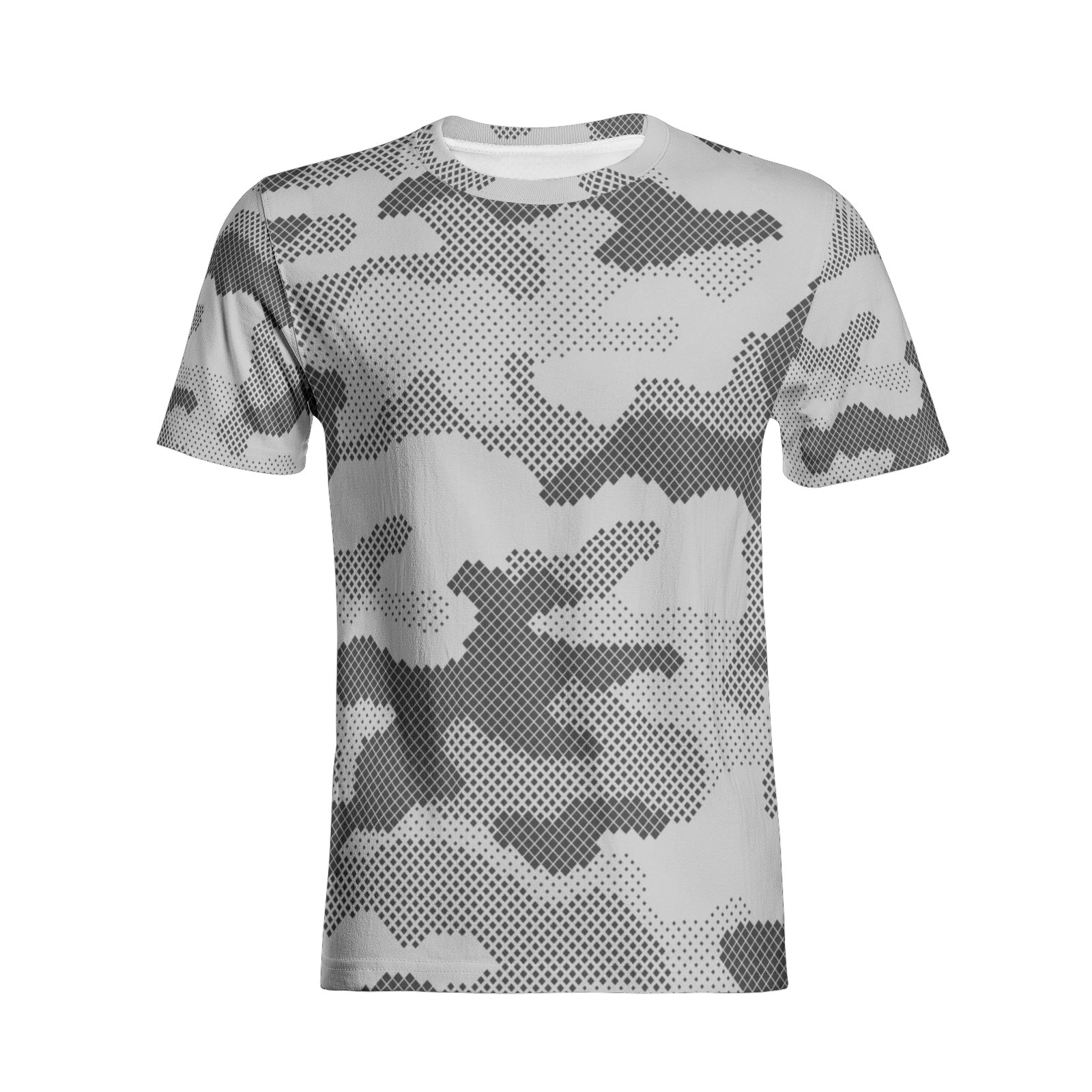 Camo T-shirt | Cotton | Unisex | Gray Digital Camouflage