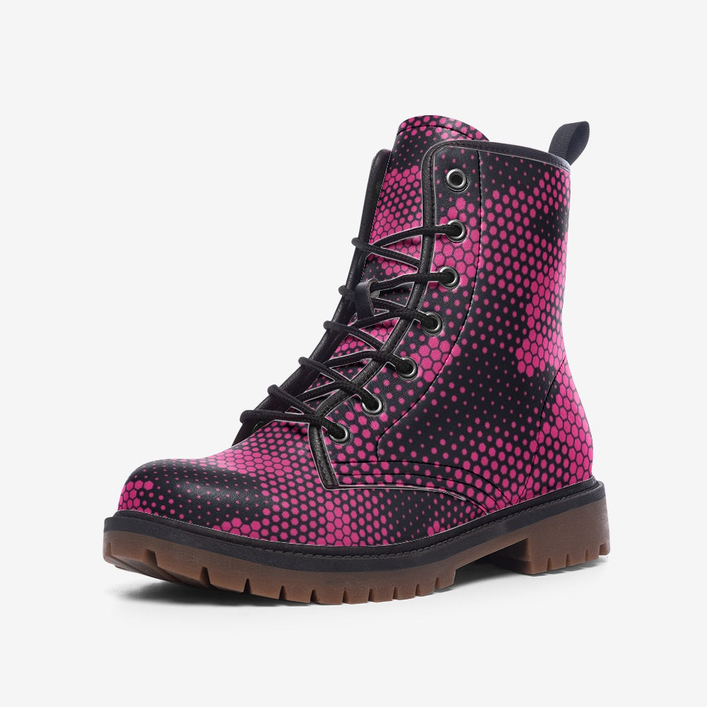 Camo Boots | Leather Camouflage in Digital Pink