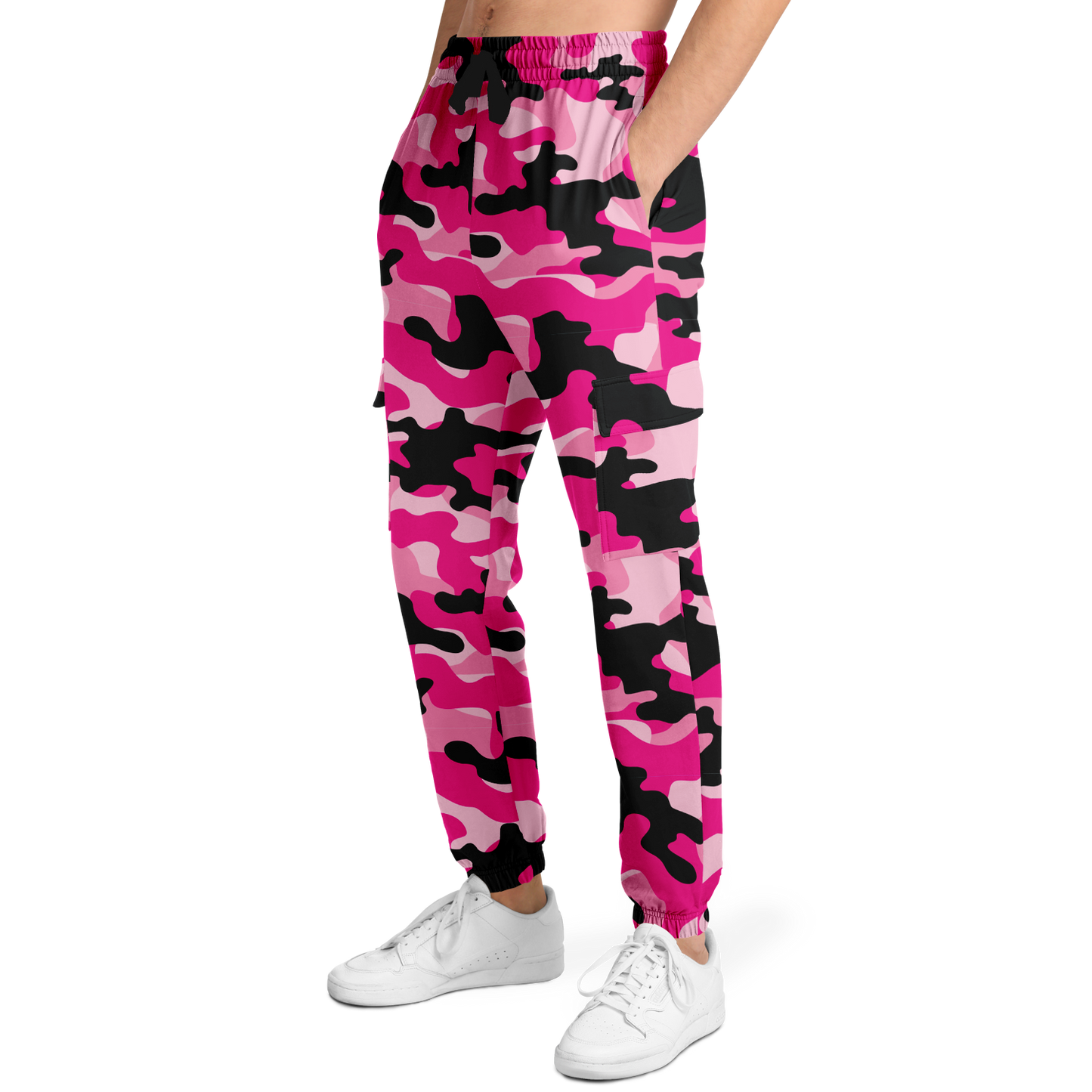 Pink Camo Cargo Pants | Candy, Black, & Cerise Mixed Camouflage