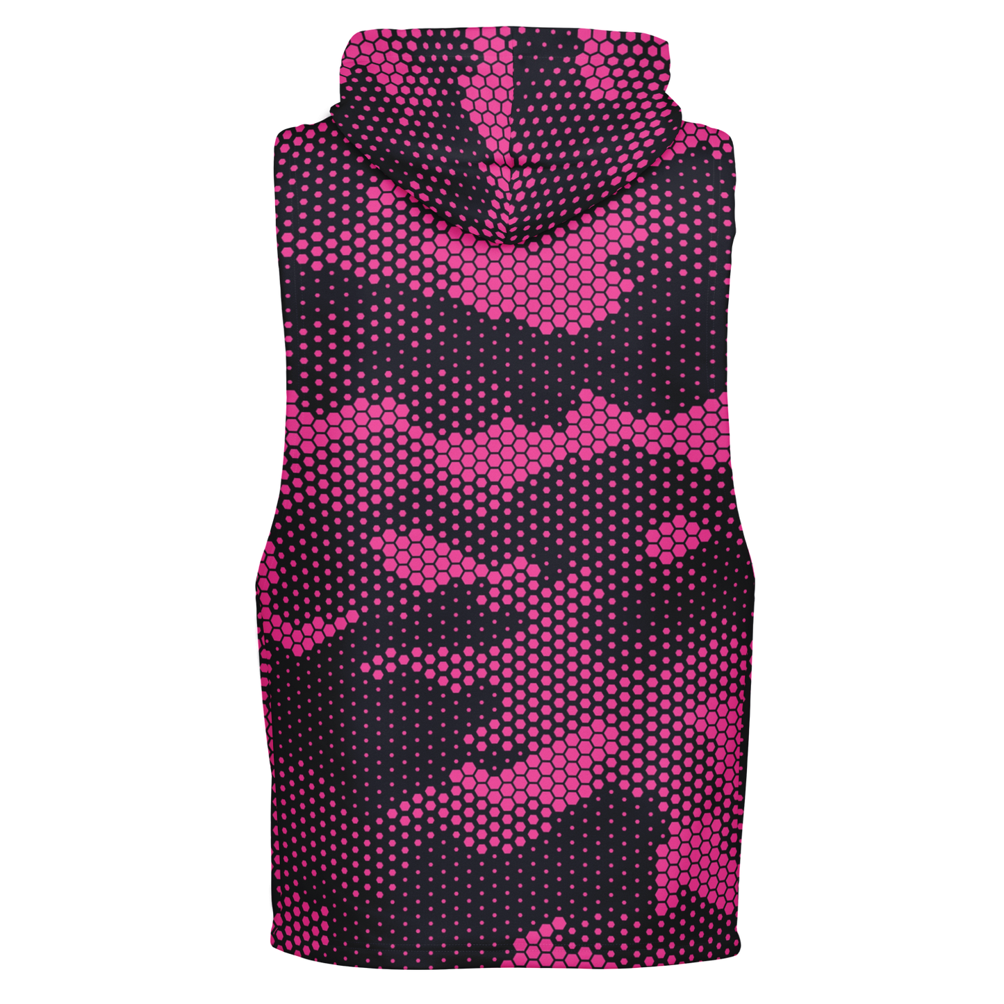 Sleeveless Hoodie | Pink Digital Dotted Camouflage