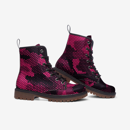 Camo Boots | Leather Camouflage in Digital Pink