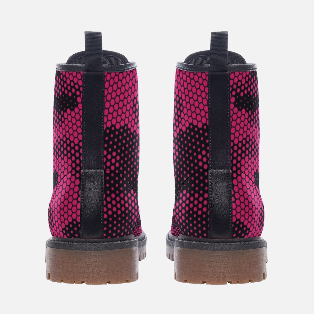 Camo Boots | Leather Camouflage in Digital Pink