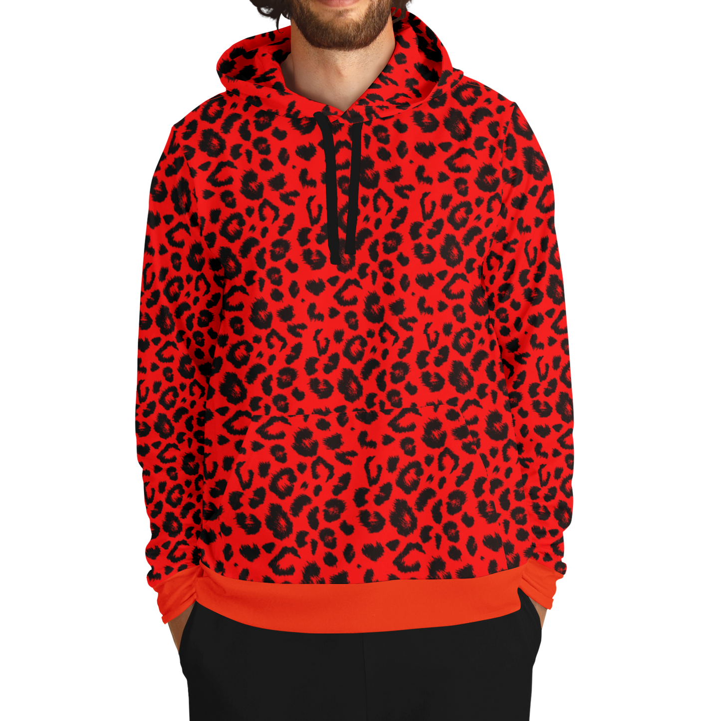 Leopard Hoodie | Unisex | Red and Black