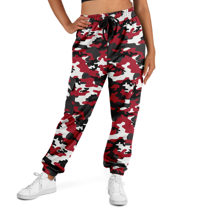 Red Camo Cargo Pants | MIxed Jungle Green, Black, & White