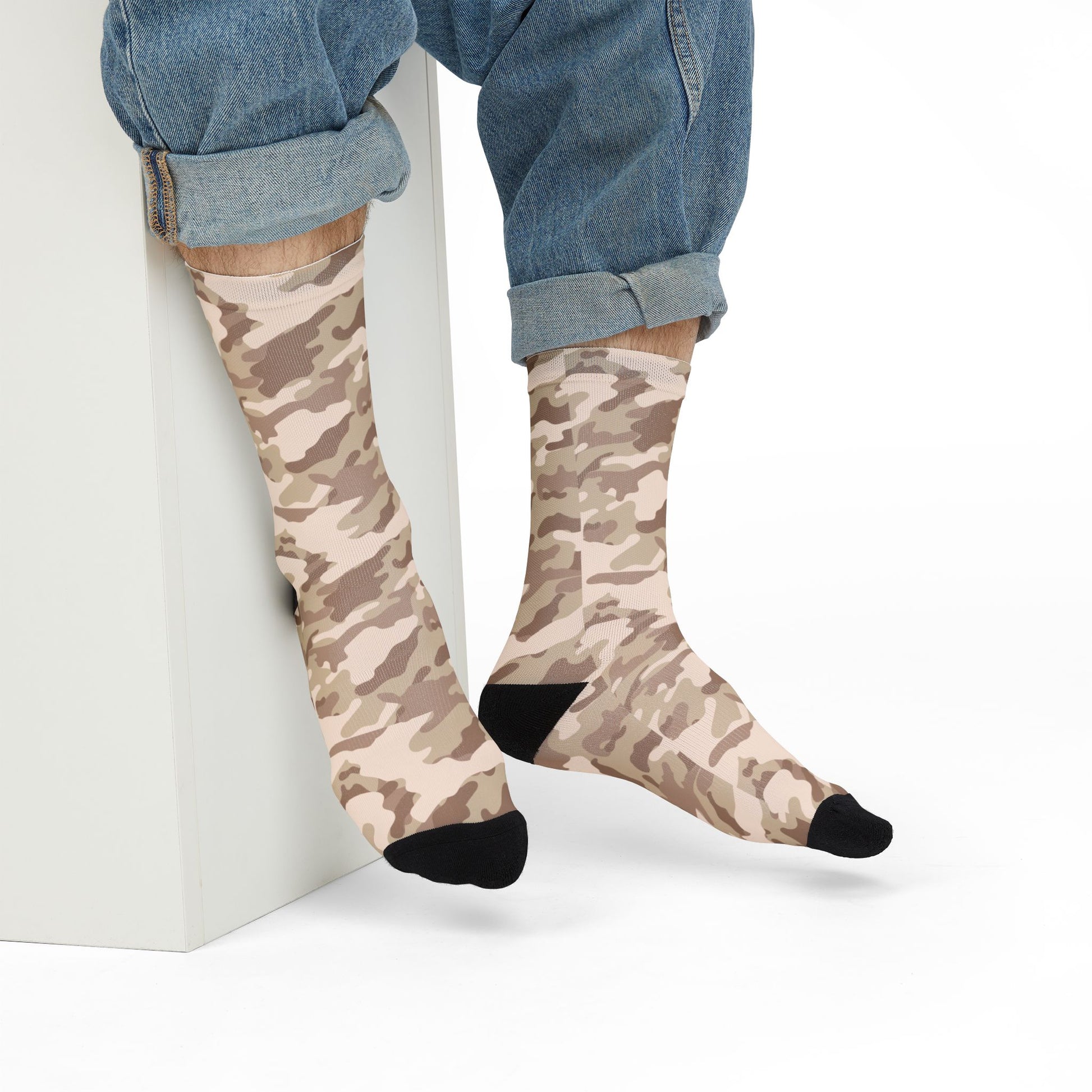 Camo Socks | Desert Brown | Sublimation Crew