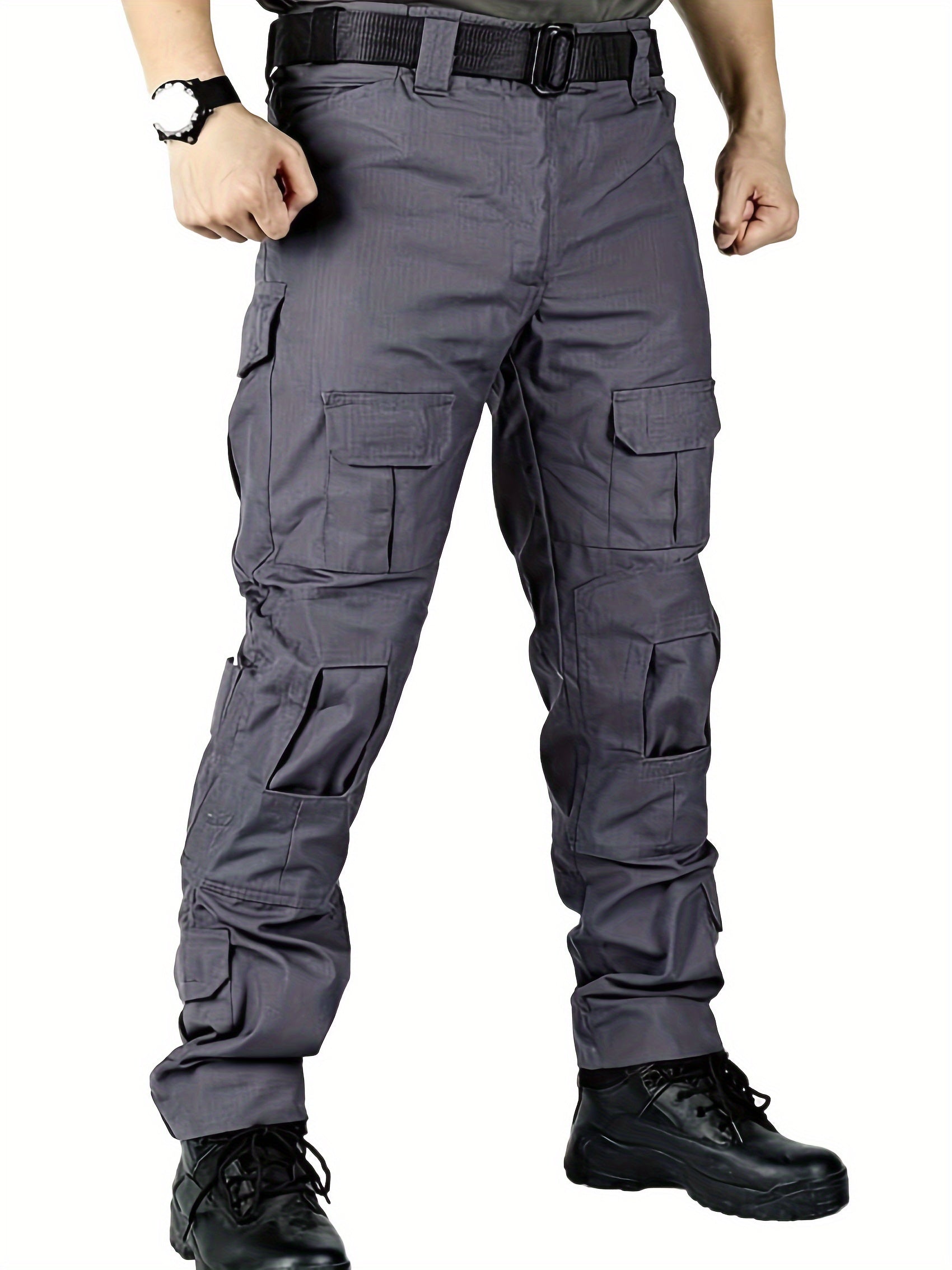 Men's Tactical Camo Cargo Pants | Non-Stretch | Black Khaki