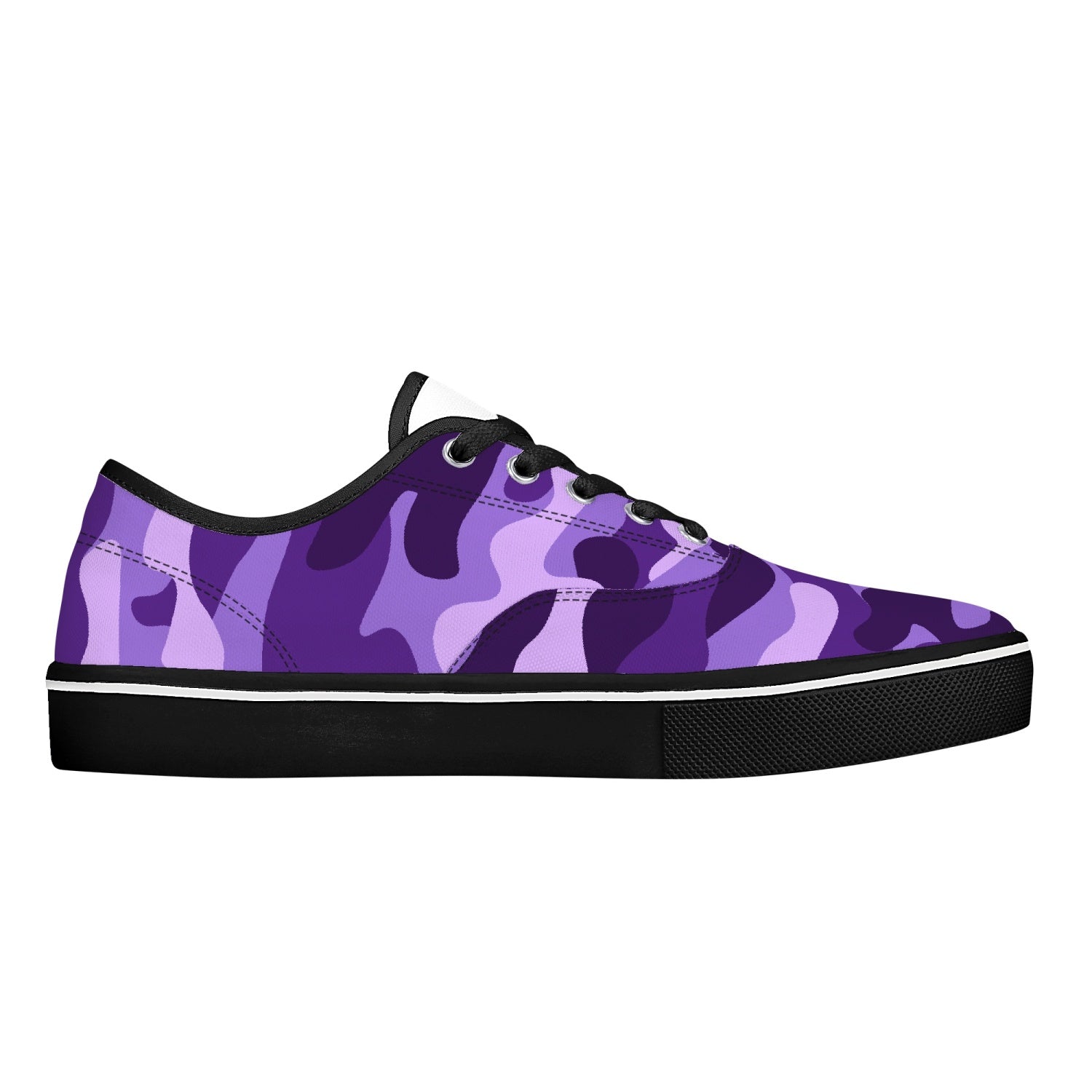 Camo Skate Shoes | Purple, Blue, and Mauve Camouflage