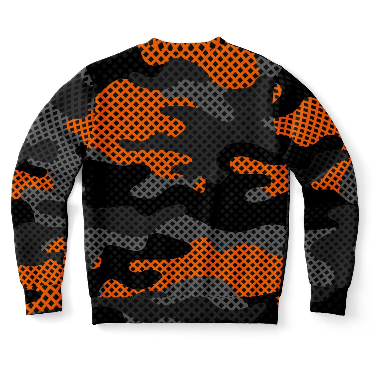 Camo Sweatshirt | Unisex | Black & Orange Pixel