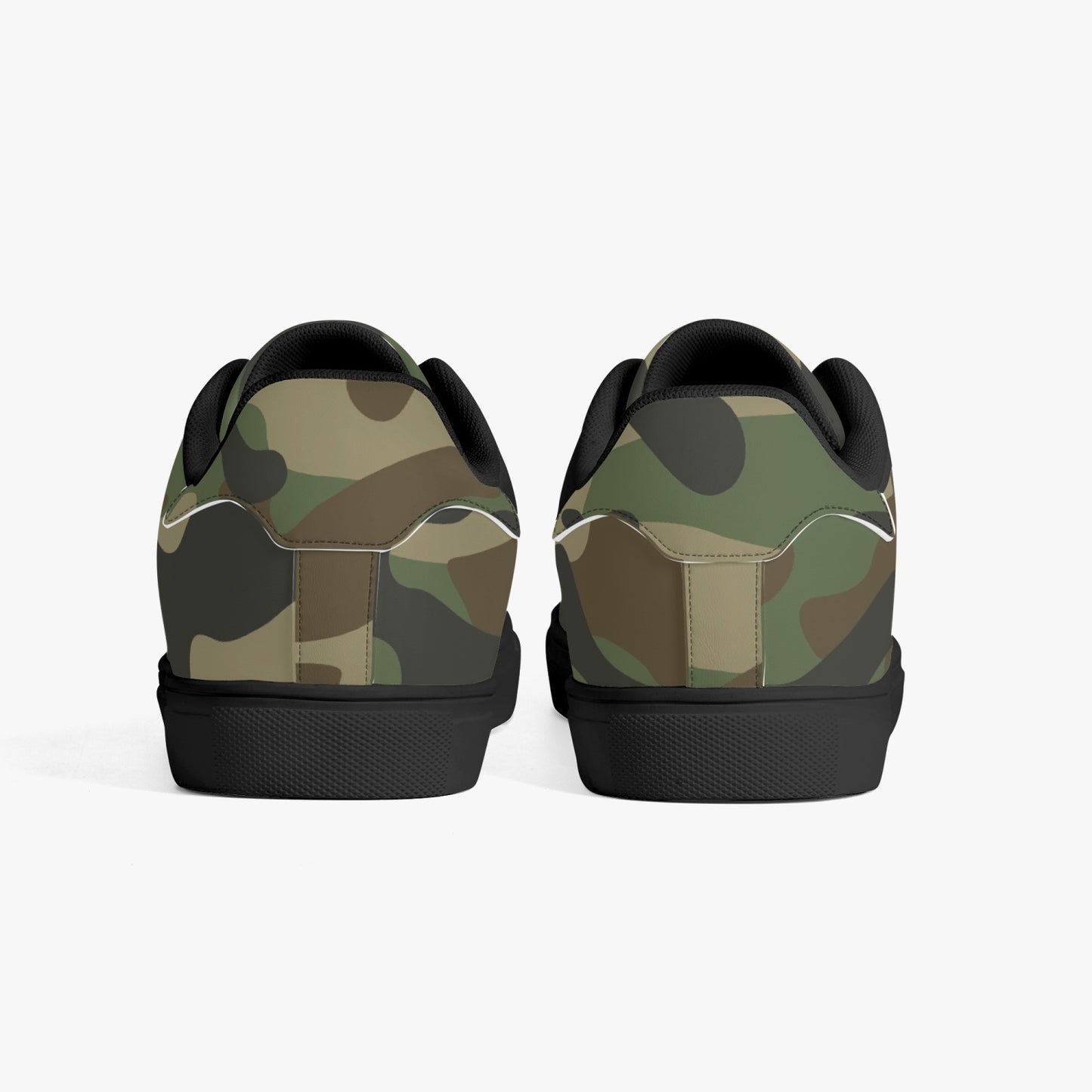 Camo Sneakers | Classic Low-Top Leather | Military Brown