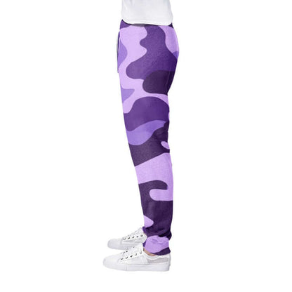 Men's Camo Track Pants | Purple, Blue and Mauve