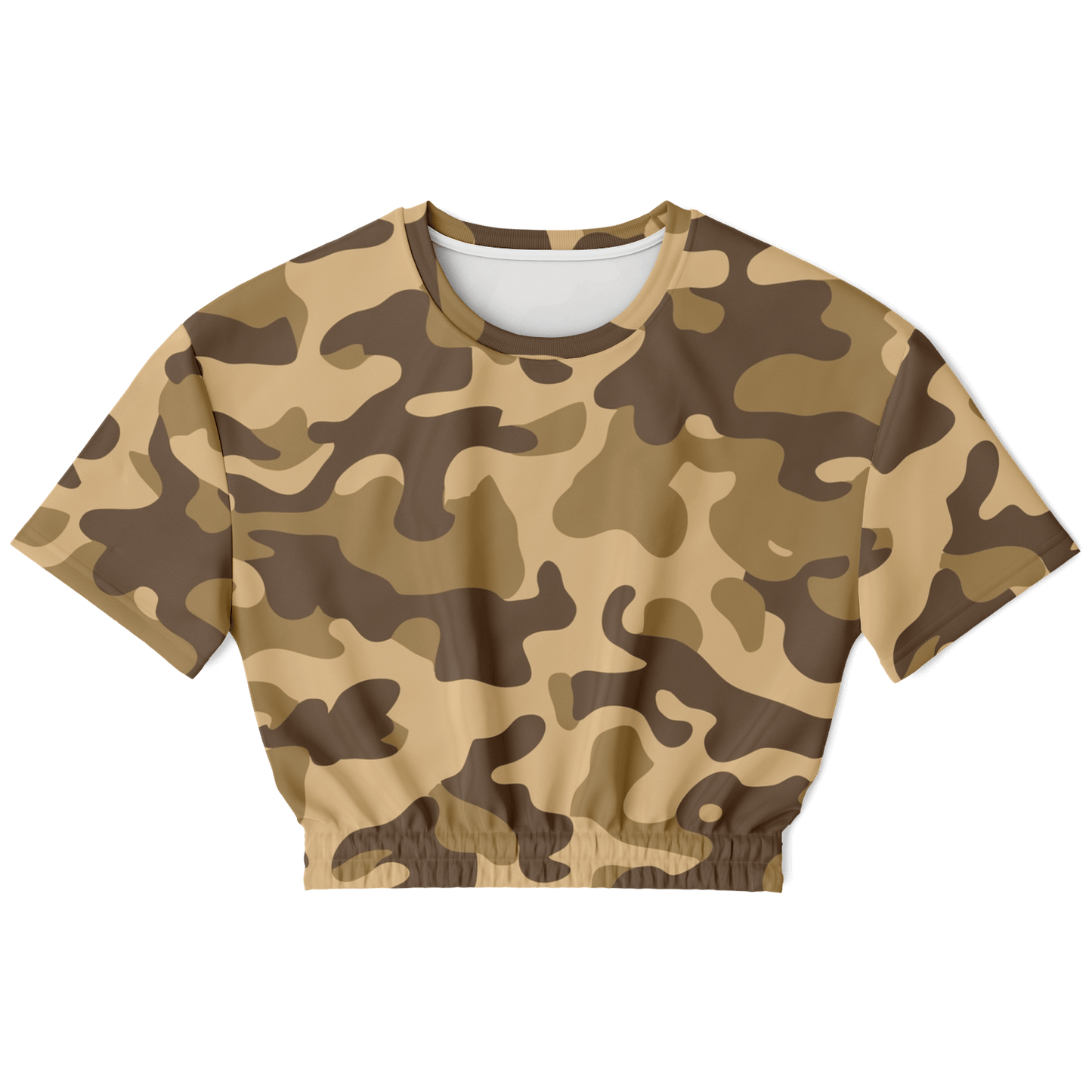 Camo Crop Top Sweatshirt | Khaki Camouflage