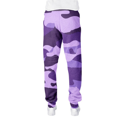 Men's Camo Track Pants | Purple, Blue and Mauve