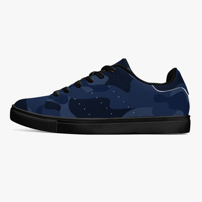 Camo Sneakers | Classic Low-Top Leather | Deep Blue