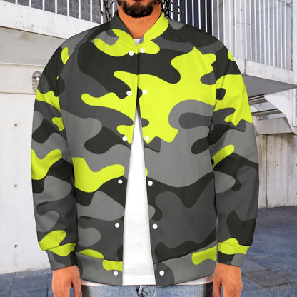 Men's Camo Jacket | Black, Gray & Yellow Camouflage