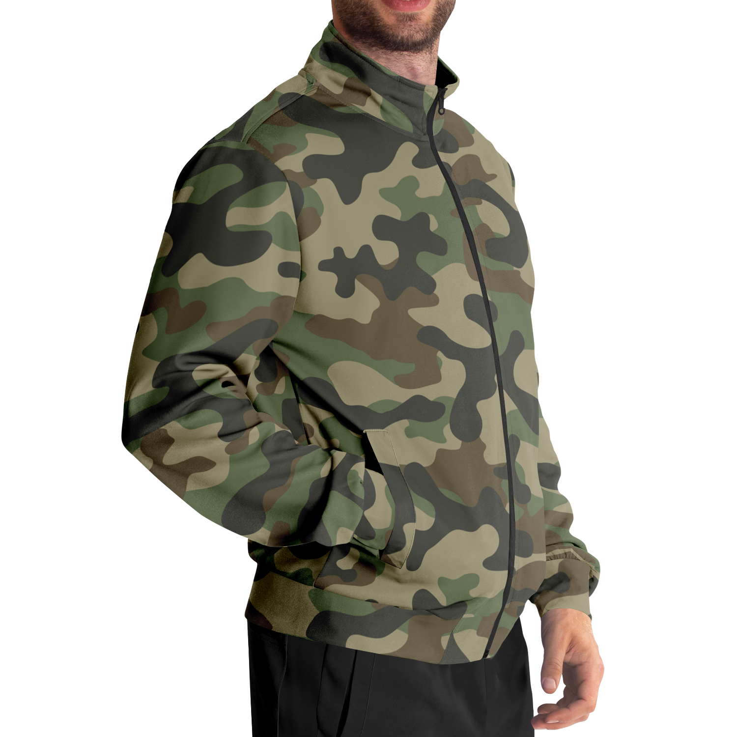 Camo Track Jacket | Military Brown Camouflage