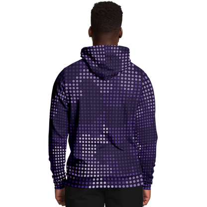 Camo Hoodie | Blue Led Screen Camouflage Pattern