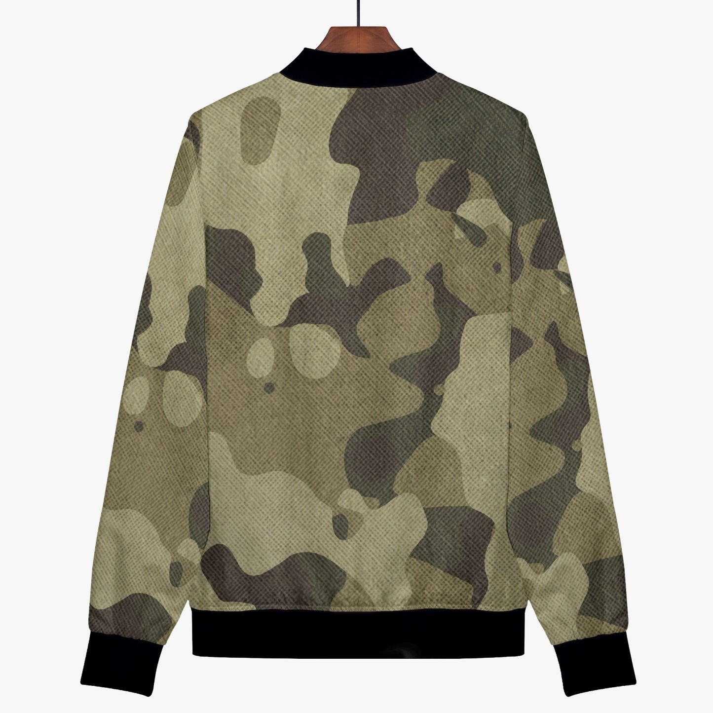 Women's Camo Bomber Jacket | Green Fabric Camouflage