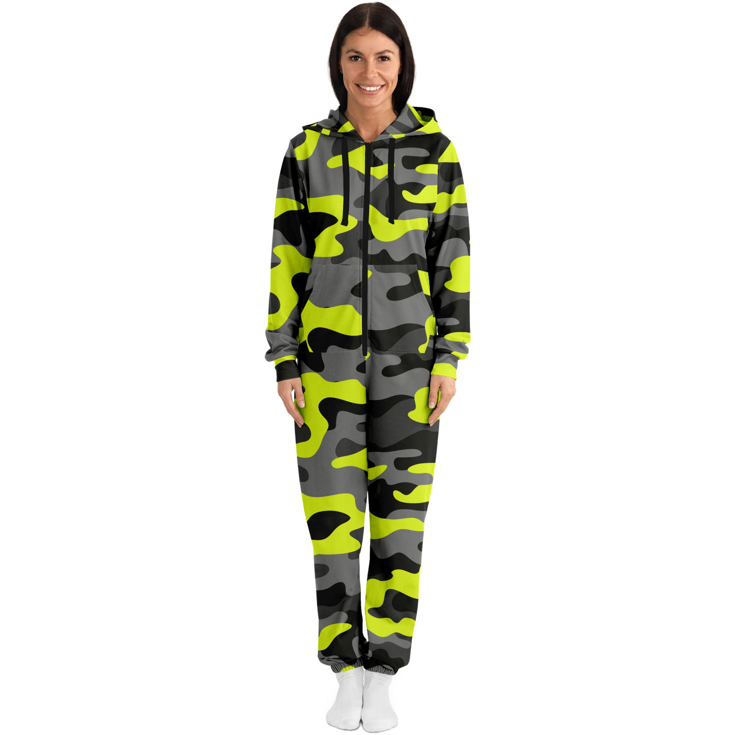 Camo Jumpsuit | Yellow, Black, and Gray Camouflage